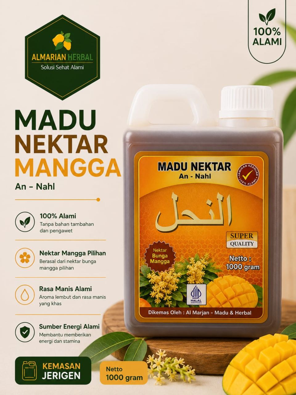 MADU AN NAHL MANGGA 1000 GR