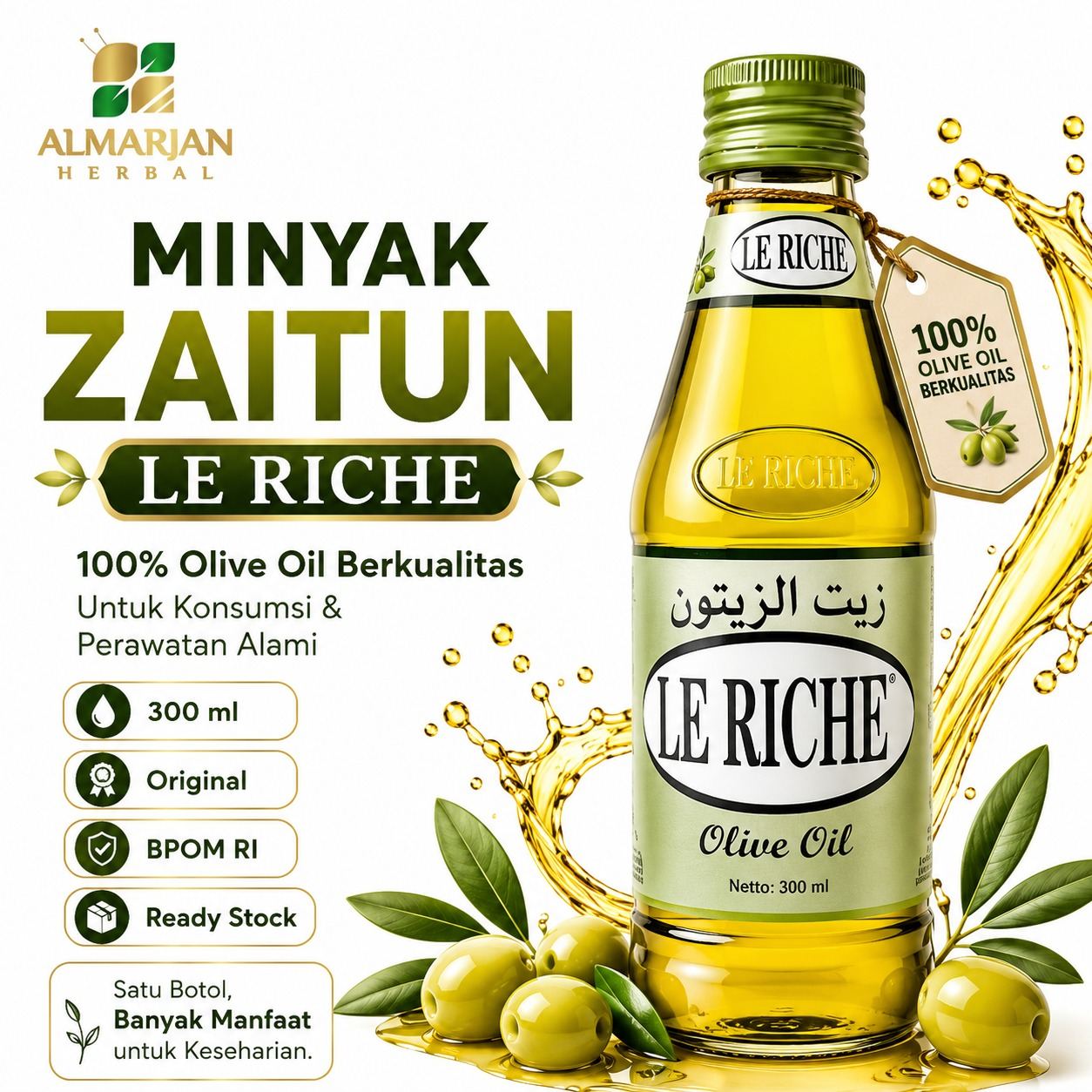 Jual LERICHE 300 ML MINYAK ZAITUN Asli - Al Marjan