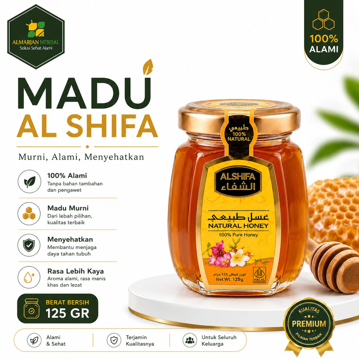 Jual MADU AL SHIFA 125 GR Asli - Al Marjan