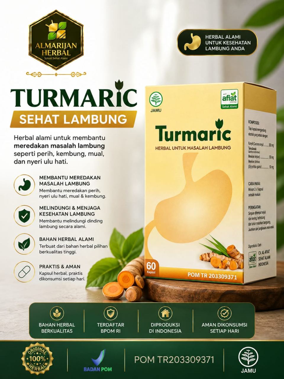 Jual TURMARIC 60 KPSL Asli - Al Marjan
