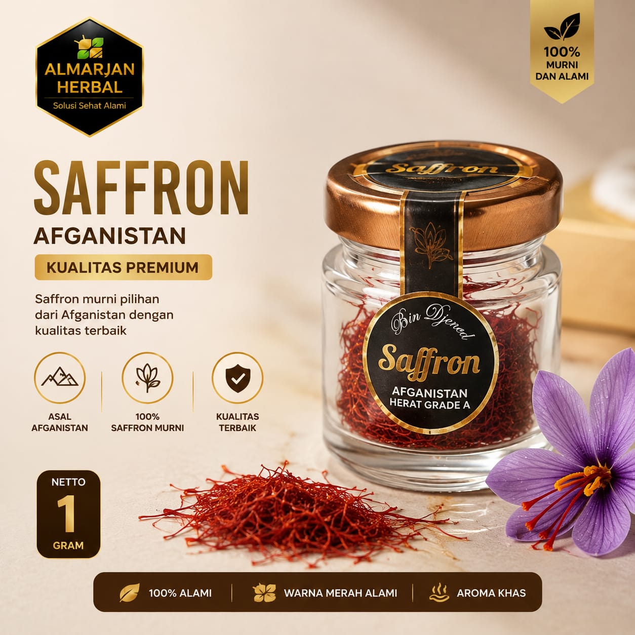 SAFFRON AFGHANISTAN 1GRAM