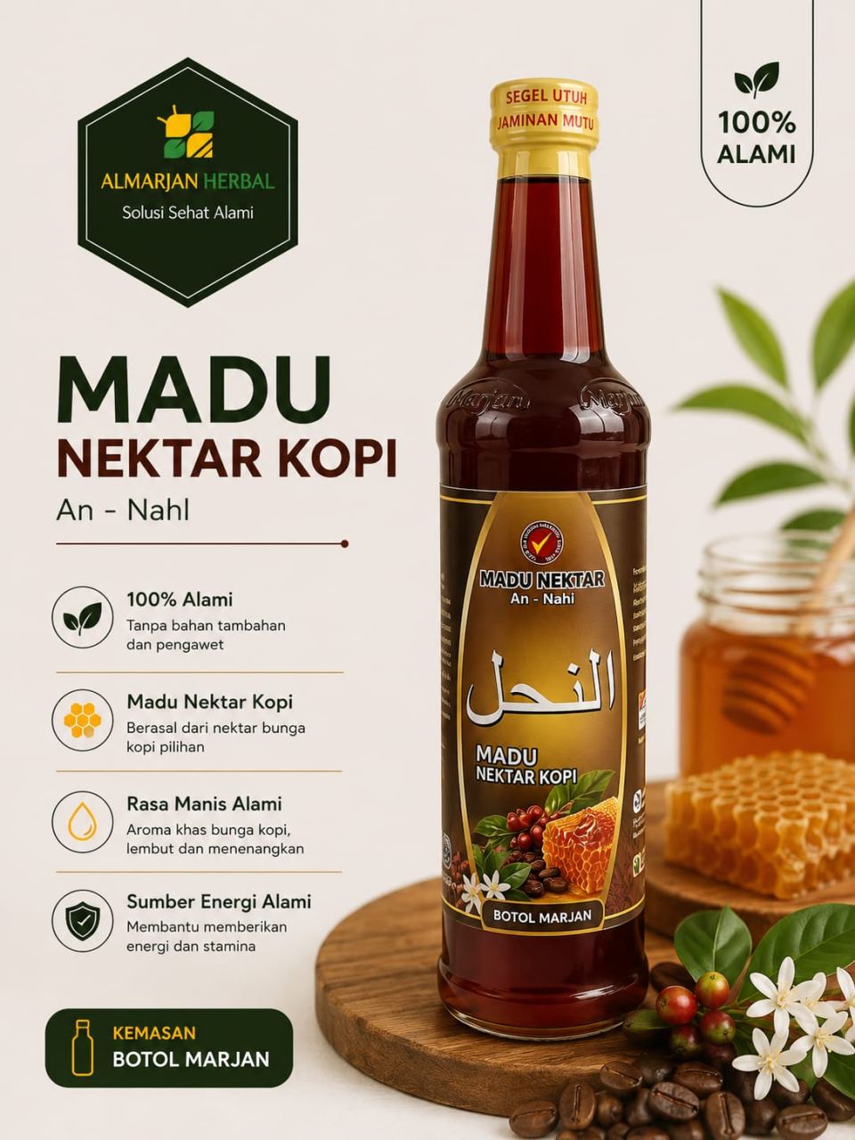 Jual MADU AN NAHL KOPI BTL MARJAN Asli - Al Marjan